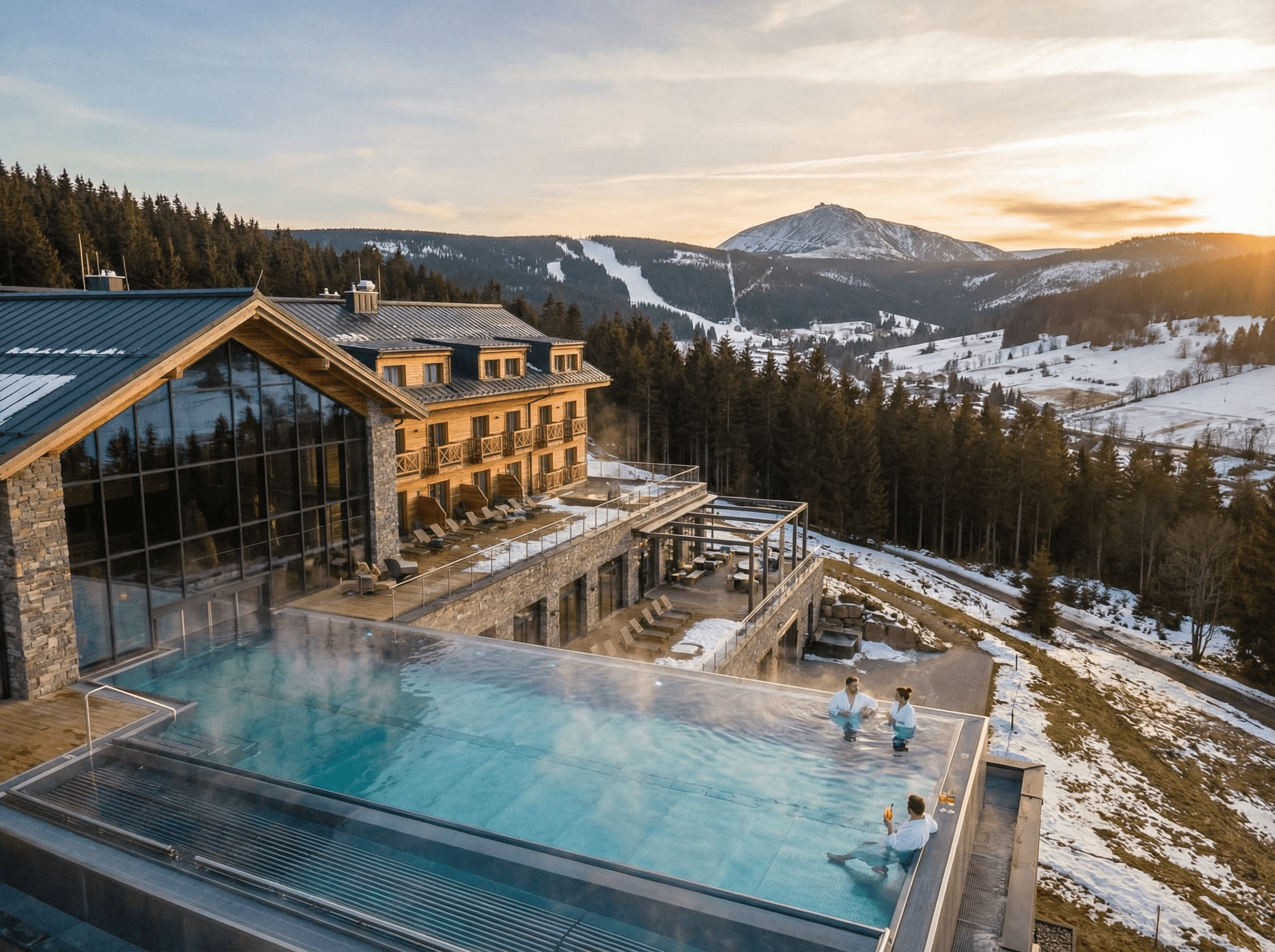 Krkonoše luxusně: Wellness hotely v Peci a Špindlu pro ty nejnáročnější logo